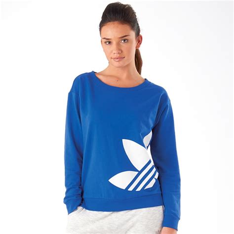 adidas sweater blauw dames|Sweatshirts voor dames .